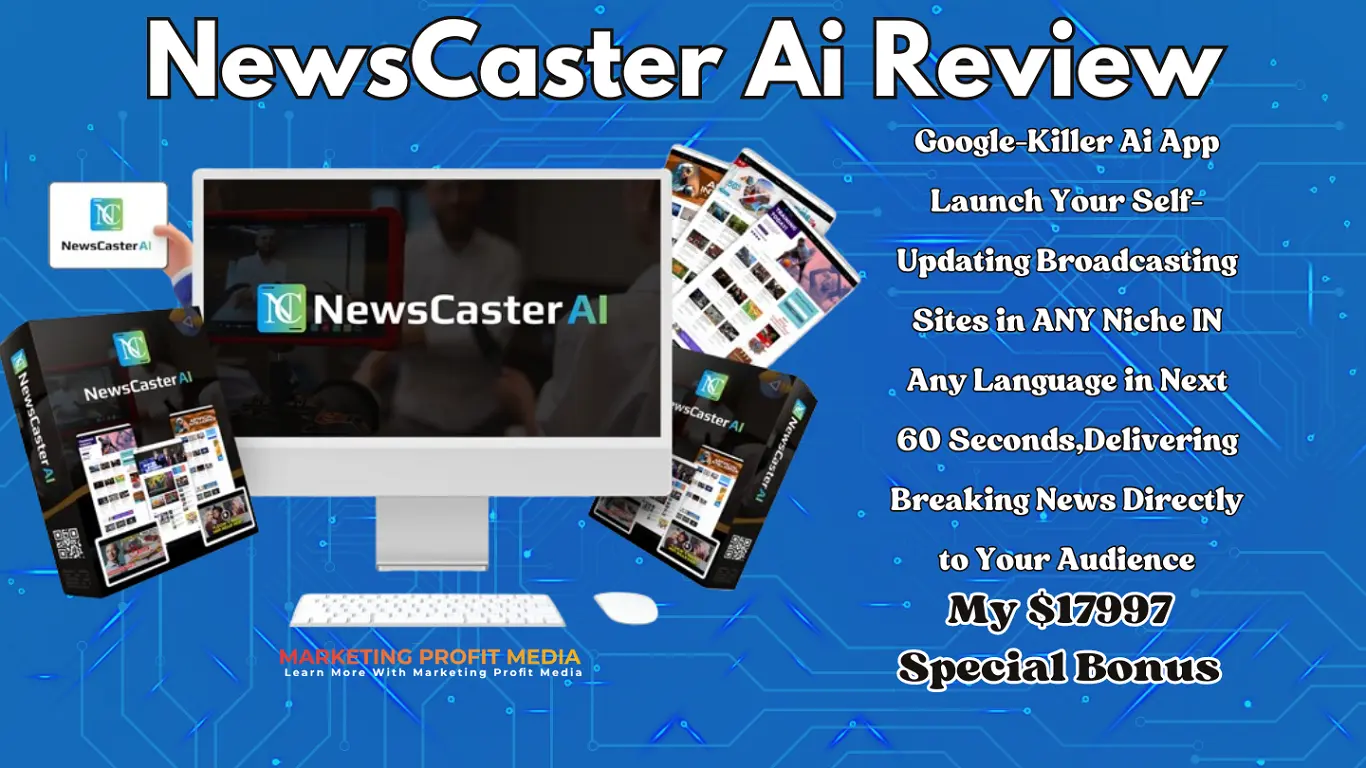 NewsCaster Ai Review - Generate Self-Updating News Websites In Any Niche