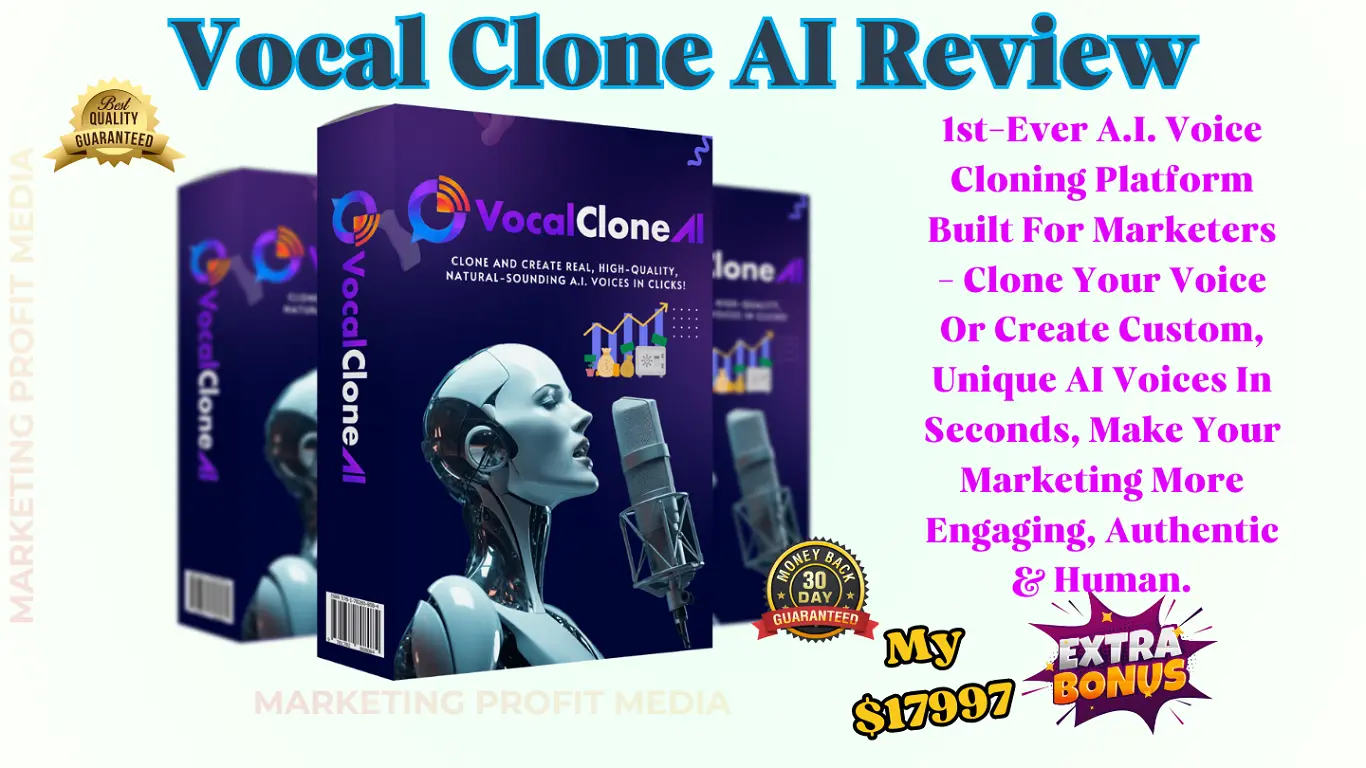 Vocal Clone AI Review - Create Human-Like AI Voices in Any Niche & Any Language Just 1-Click!