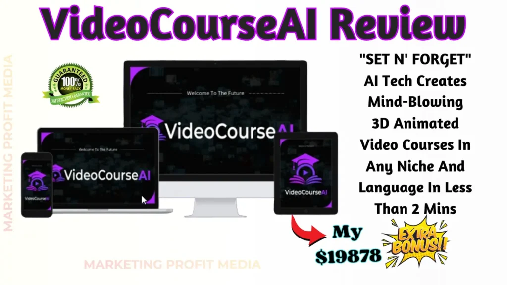 VideoCourseAI Review - Creates Udemy Like eLearning Platform & Profit