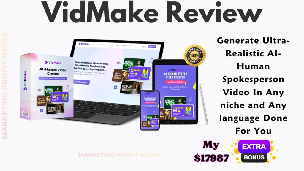 VidMake Review - Generative Ultra-Realistic AI-Human Video Creator Tool