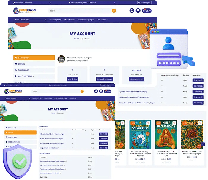 Convenient Customer Account System Built In