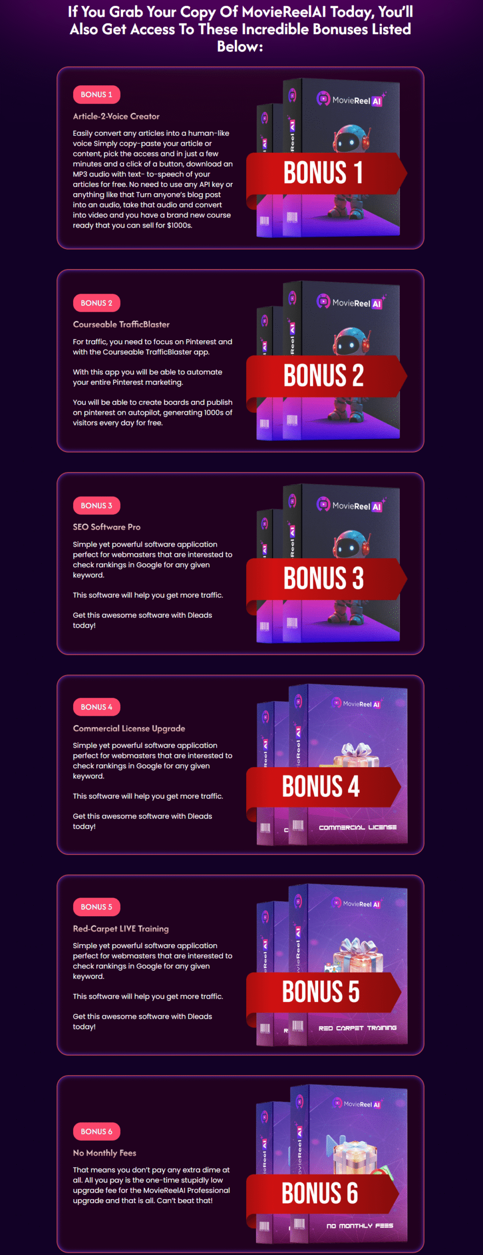 MovieReelAI-Bonuses