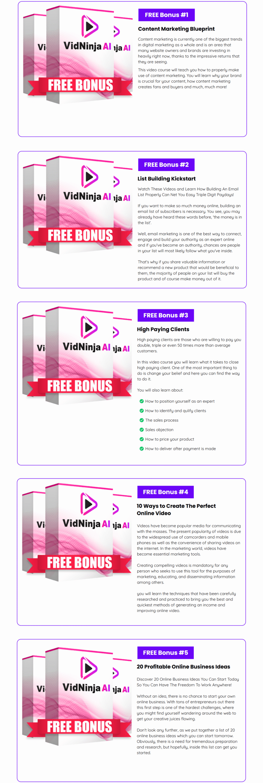 VidNinja-AI-Bonuses
